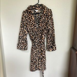 Leopard Print Plush Robe